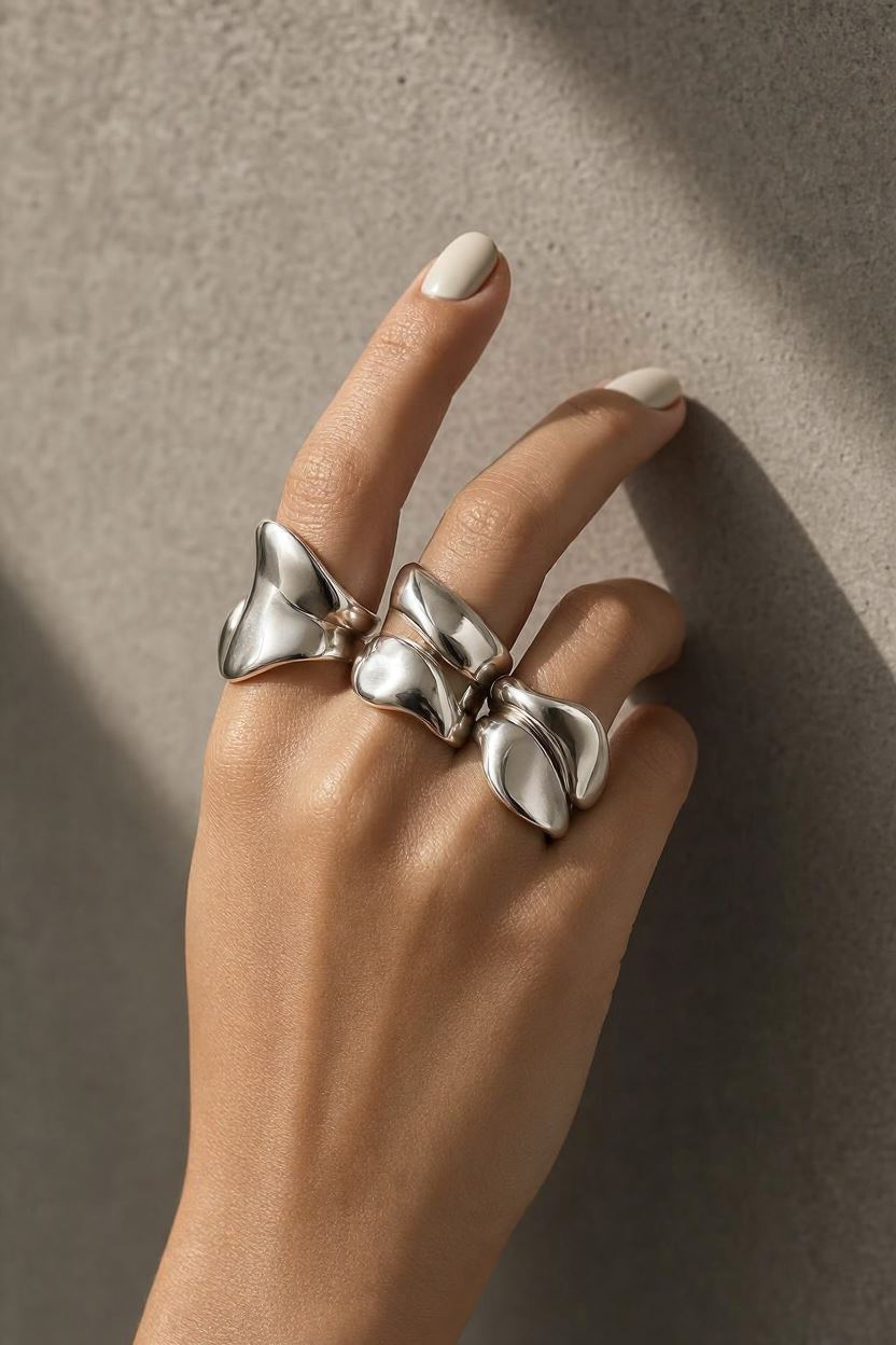 Sculpted Silver Ring