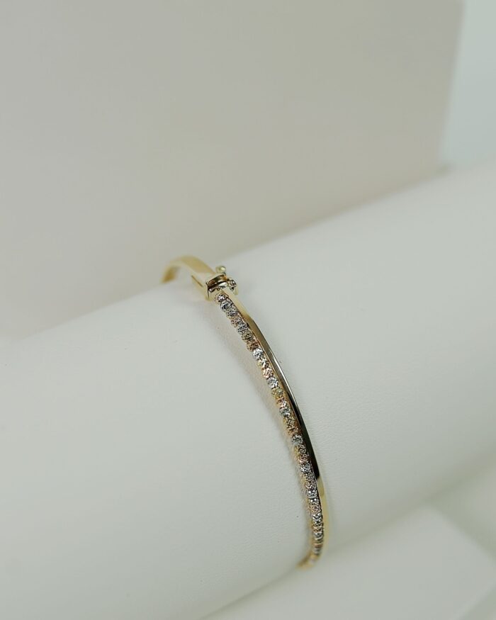 Diamanset Diamond Tennis Bracelet - 18k yellow gold diamond bangle